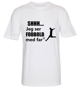 Jeg ser fodbold med far børne t-shirt