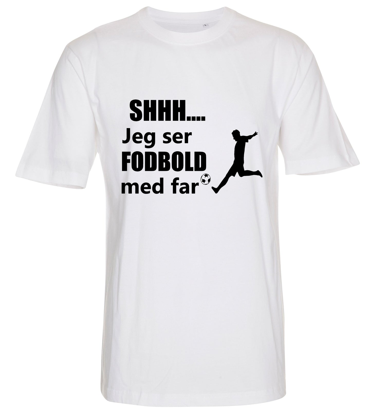 Jeg ser fodbold med far børne t-shirt