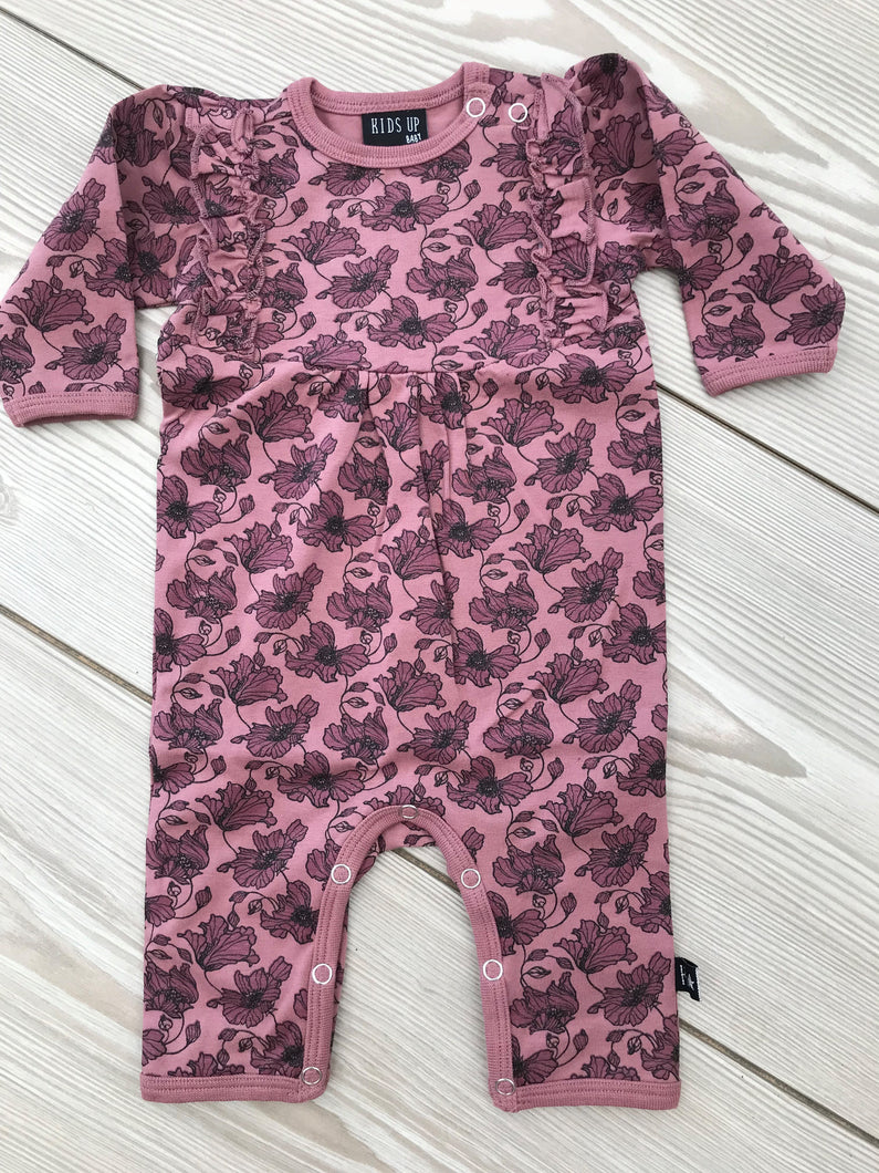 Kids up -Blommefarvet heldragt med blomster
