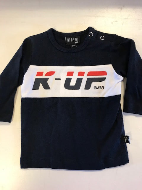 Kids Up - Langærmet T-shirt Rød/Blå/Hvid