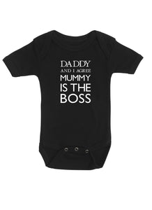 Daddy and I agree, Mommy is the Boss