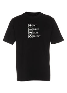 Eat, Sleep, Game, Repeat (børne t-shirt)