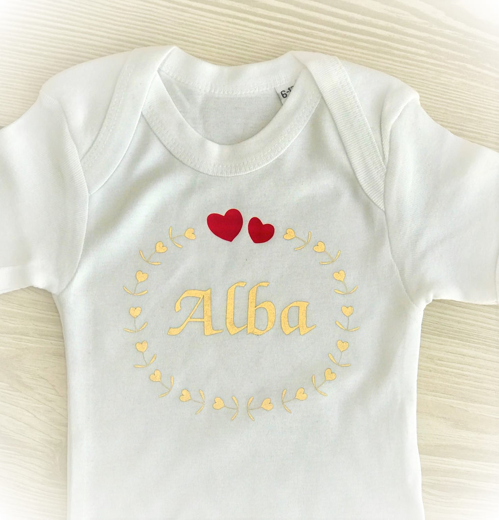 Hjertekrans med navn