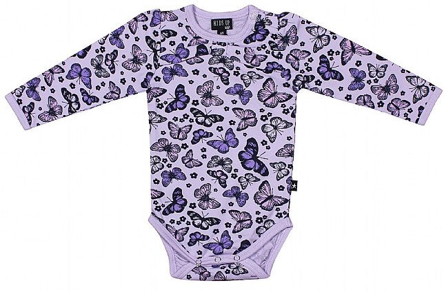 Kids up - Lys lilla body med sommerfulgle